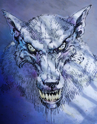 Werewolf at Night by the Gurch