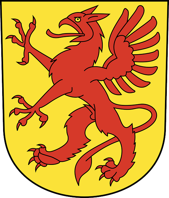 A griffin on a coat of arms