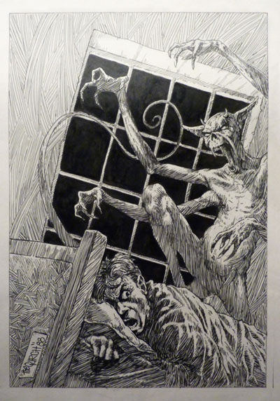 Night Demon - Evil Demons Drawings - by The Gurch